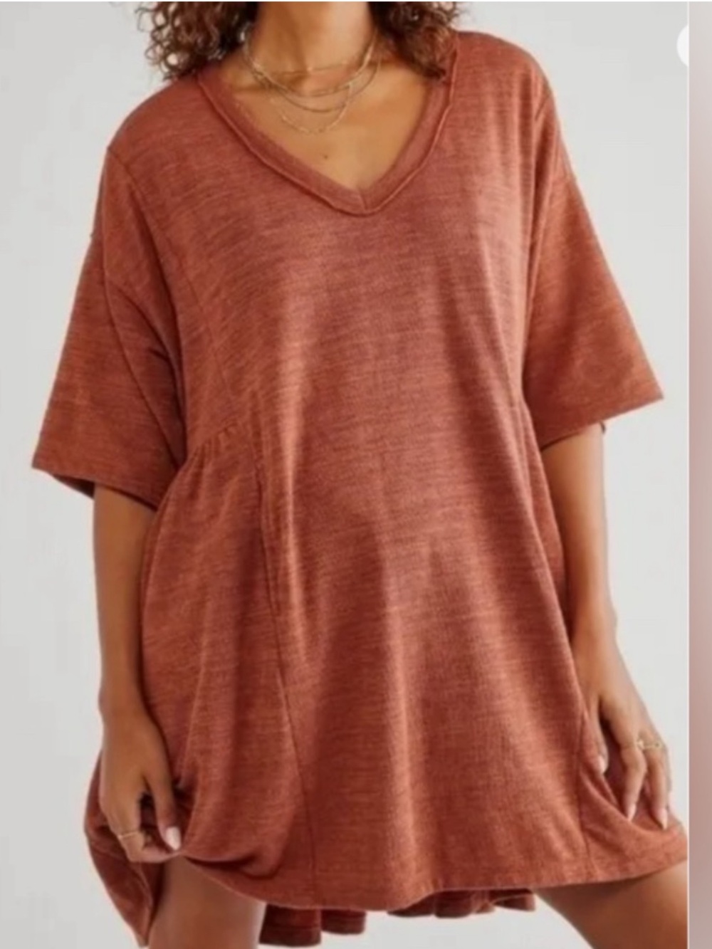 Free People Beach Stone Harbor Mini Dress -Rust/Orange
